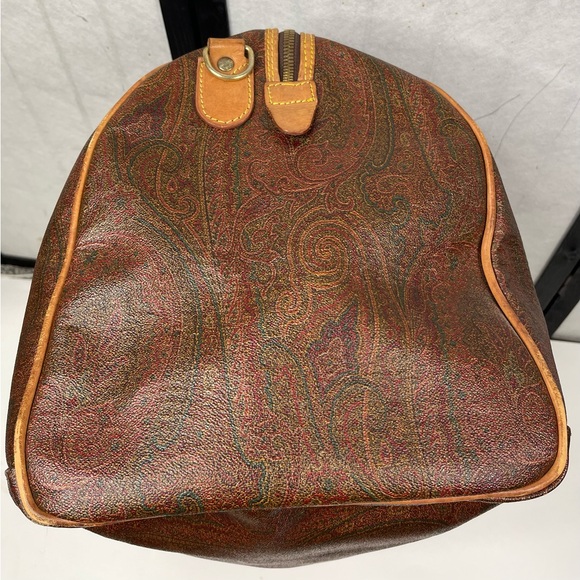 Etro Milano Brown Paisley duffle Travel Bag - Picture 7 of 16